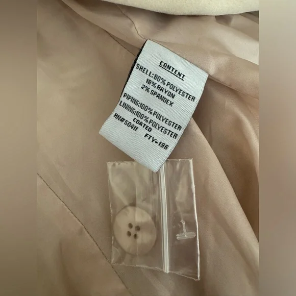 Jessica Simpson Faux Belted Pea Coat (Light Sand) - Size XL - (NWT!) - Picture 10 of 13